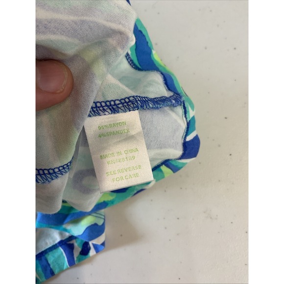 Lilly Pulitzer Marlisa Strapless Maxi Dress Palm Passage Print Size M Coastal - Picture 6 of 10